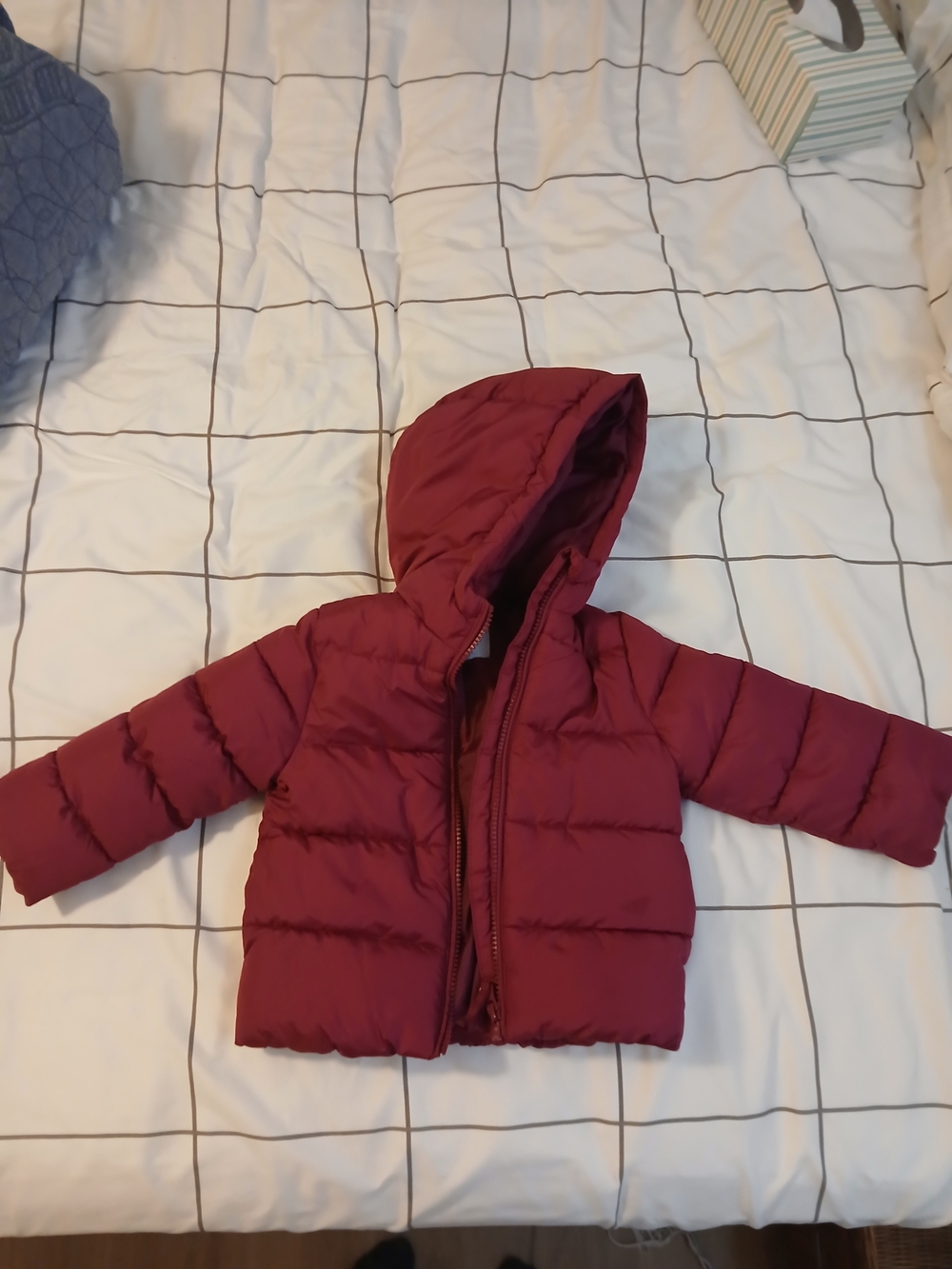The Children's Place Girls' Quilted Hooded Puffer Jacket - Plum 2T